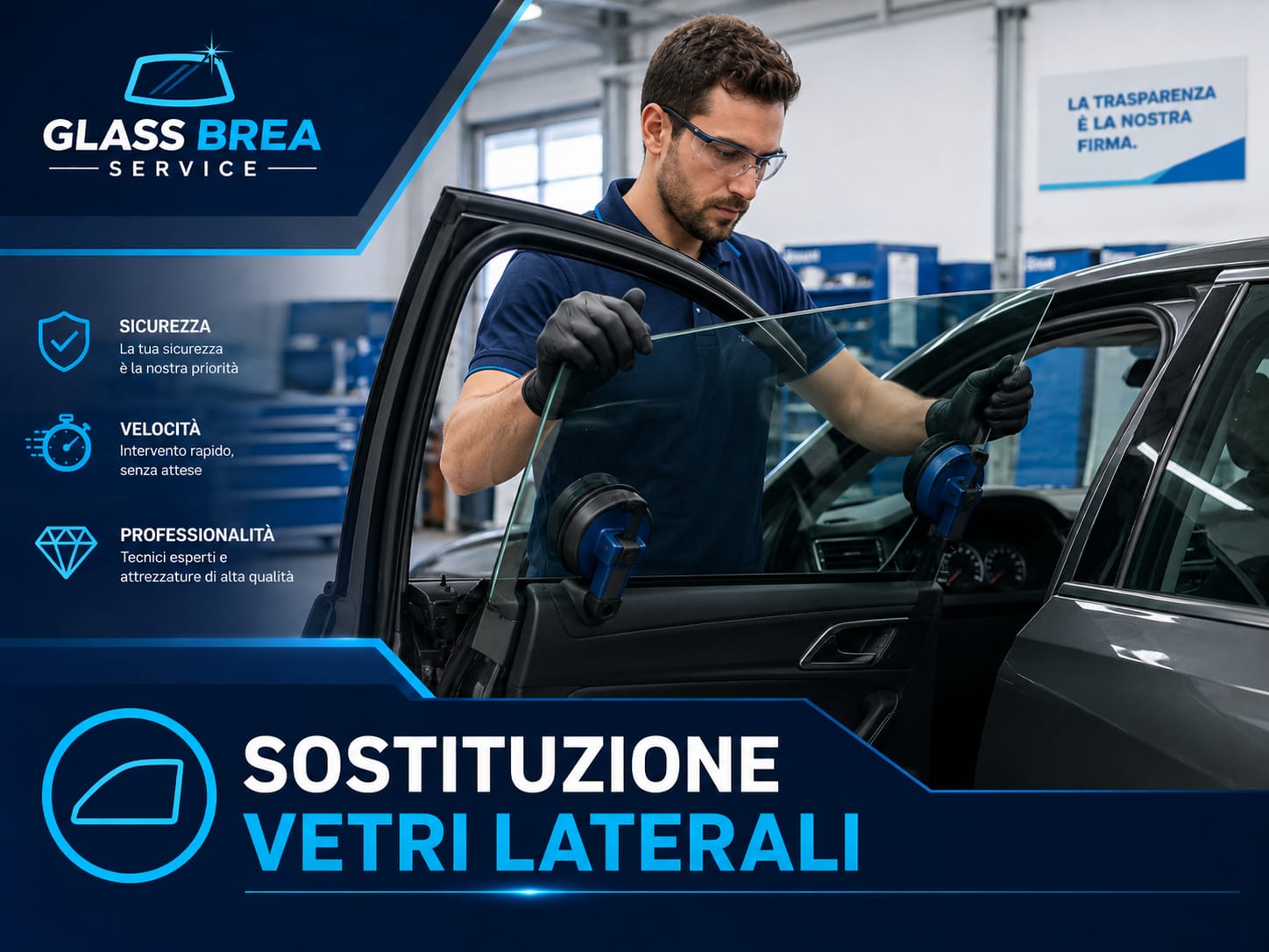 Sostituzione Vetri Laterali Sostituzione Vetri Laterali