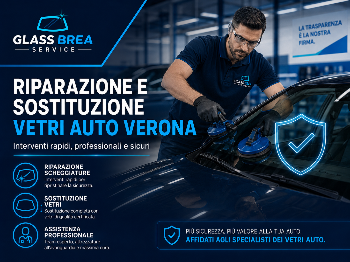 Riparazione e sostituzione vetri auto Verona
