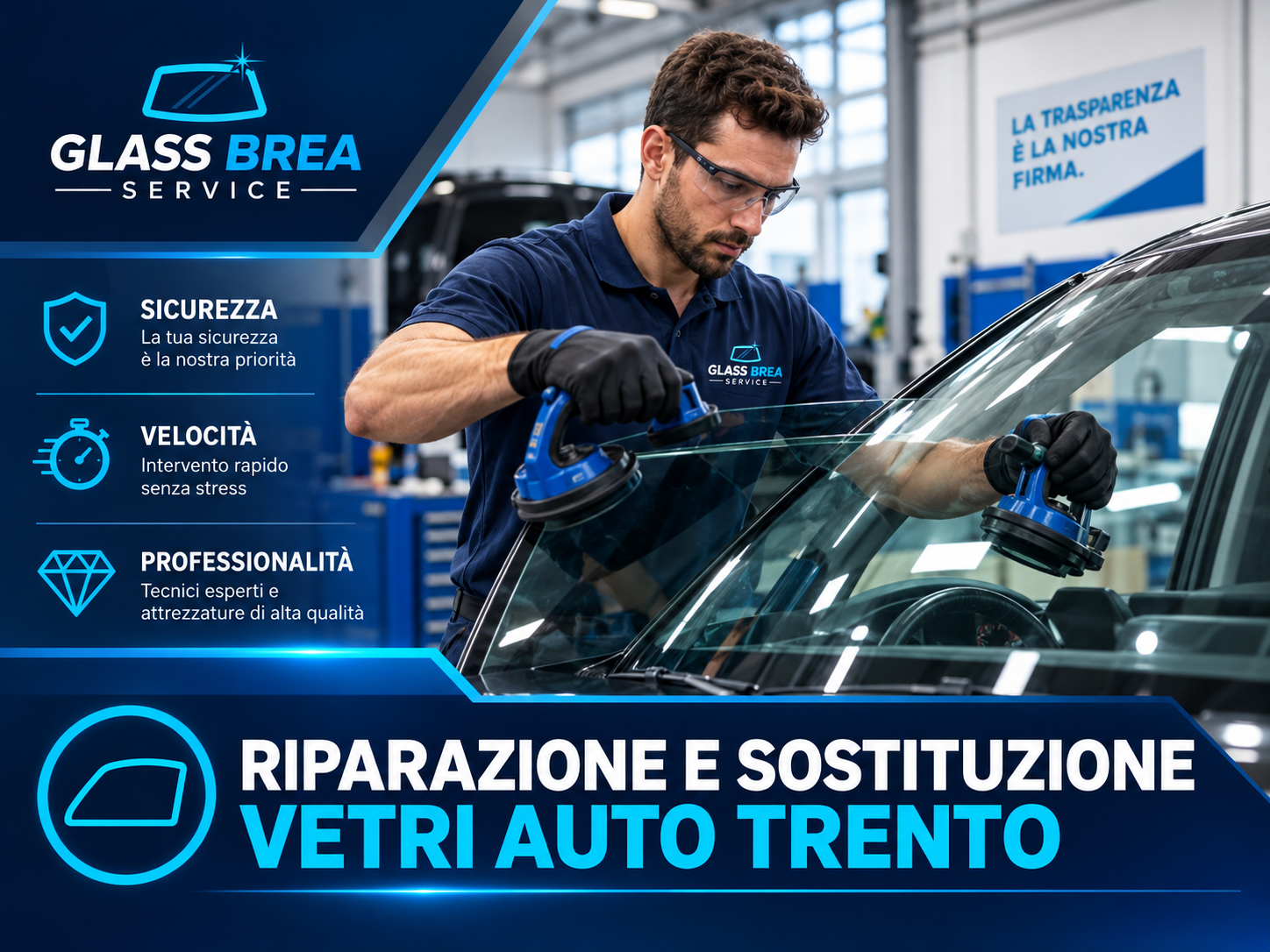 Riparazione e sostituzione vetri auto nella sede di Lavis (TN). Riparazione e sostituzione vetri auto nella sede di Lavis (TN).